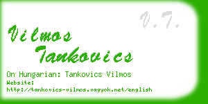 vilmos tankovics business card